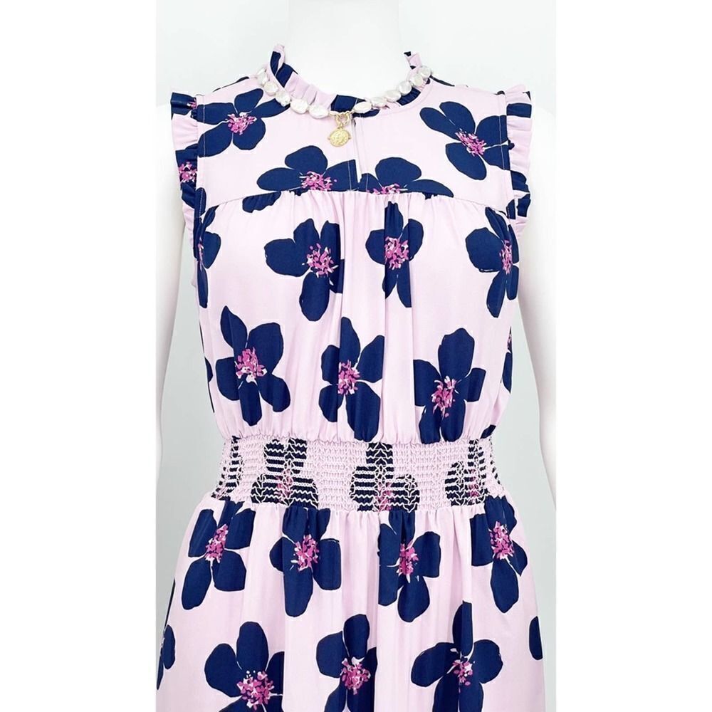 KATE SPADE NWT Mainline Floral Smocked Waist Dress SMALL - Picture 4 of 6